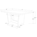 Sherry Rectangular Marble Top Dining Table set