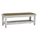 Franco Bench Brown and Antique White