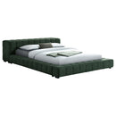 Trinity California King, E.king, Queen, & Full Bed Green & Light Taupe