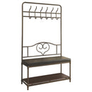 Kiefer Coat Rack with 12 Hooks Black