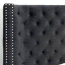 ROSABELLE E.King & Queen Bed, Black, Gray, & Ivory,