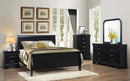 Galaxy Home Louis Phillipe King Sleigh Bed in Black GHF-808857561558 - Winder Mattress & Furniture