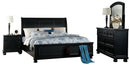 Laurelin 3 Drawer Nightstand in Black 1714BK-4
