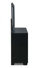 LUXOR MIRROR-BLACK/SILVER - Winder Mattress & Furniture