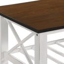 VESTA COFFEE TABLE & 2 END TABLE SET-TWO TONE CREME/BROWN - Winder Mattress & Furniture