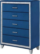 Galaxy Home Sapphire 5 Drawer Chest in Navy GHF-808857750792 image