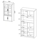 Riva Tall Display Cabinet with LED Lighting