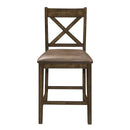 Levittown Counter Height Chair in Brown (Set of 2) 5757-24