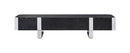 Leknes TV Stand Black w/ Silver Frame