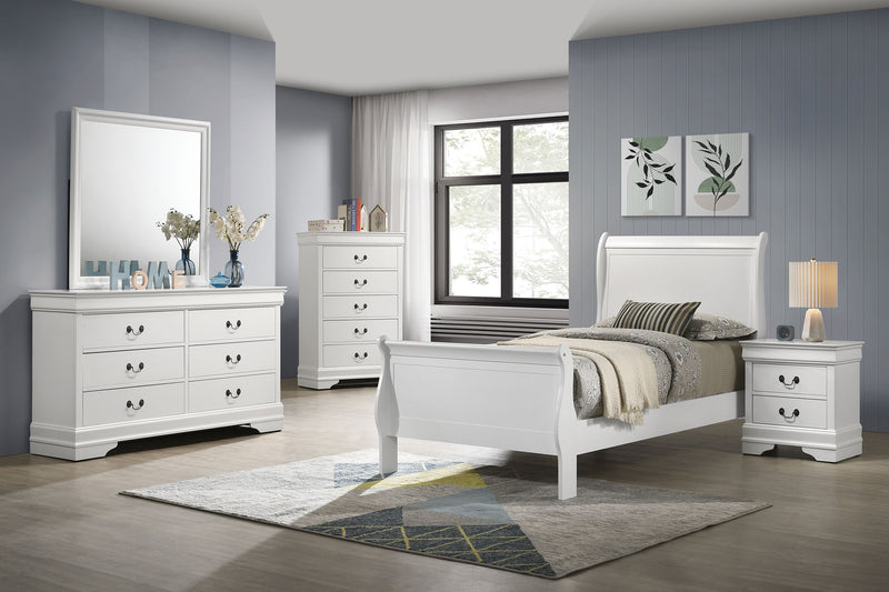 Louis Philippe 4 & 5 Piece Bedroom Set Full, Twin, King, & Queen