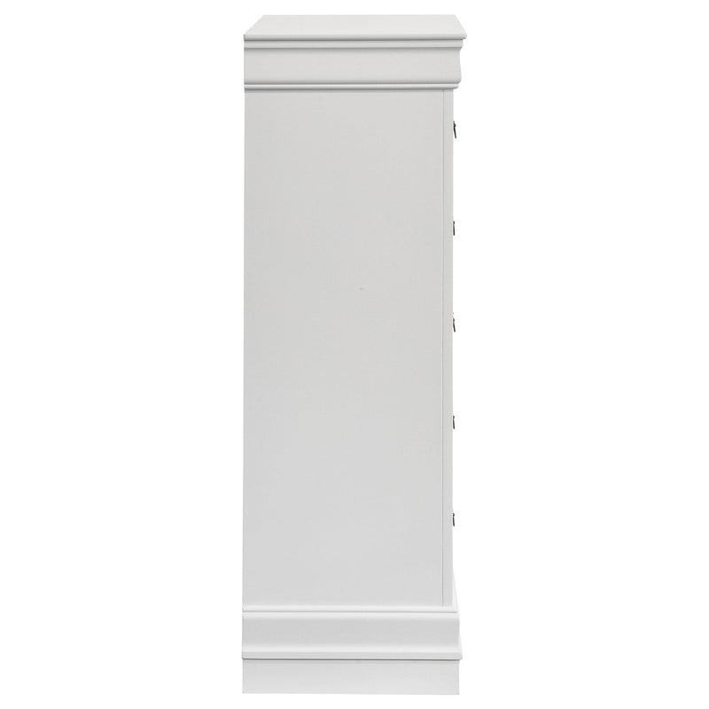 Louis Philippe 5-drawer Bedroom Chest White