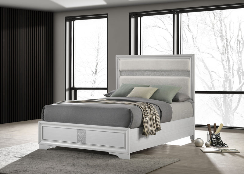 Miranda California King, E.King, Queen, Full, & Twin Bed Black & White