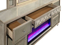 Lorient LED Dresser with LED Mirror and Flame Visualizer