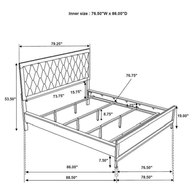 Sonora California King, E.King, & Queen Bed