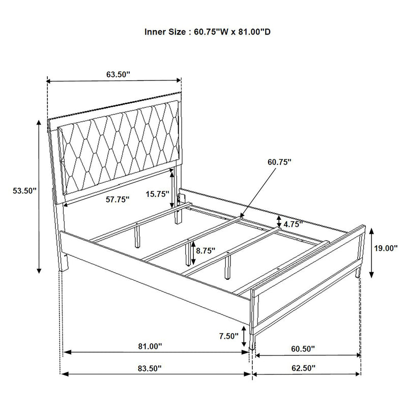 Sonora California King, E.King, & Queen Bed