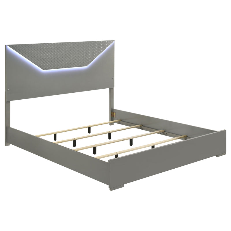 Ives 4 & 5 Piece Bedroom Set E.king & Queen White & Grey