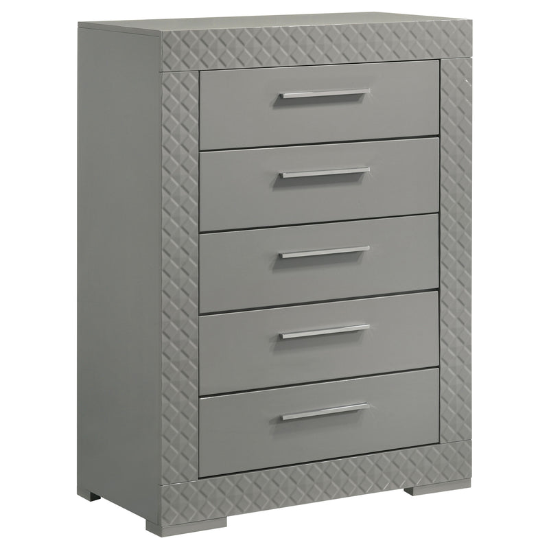 Ives 4 & 5 Piece Bedroom Set E.king & Queen White & Grey