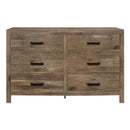 Mandan 6 Drawer Dresser in Weathered Pine 1910-5