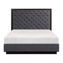Larchmont Queen Upholstered Platform Bed in Charcoal 5424-1*