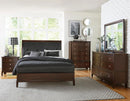 Cotterill Queen Upholstered Sleigh Bed in Cherry 1730-1