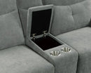 Tesoro Power Double Reclining Loveseat in Dark Gray 9509DG-2CNPWH*