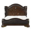 Royal Highlands King Upholstered Panel Bed in Rich Cherry 1603K-1EK