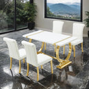 Holstebro 5 Pc 60" Dining Table Set