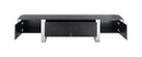 Leknes TV Stand Black w/ Silver Frame