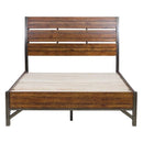 Holverson King Platform Bed in Rustic Brown & Gunmetal 1715K-1EK*