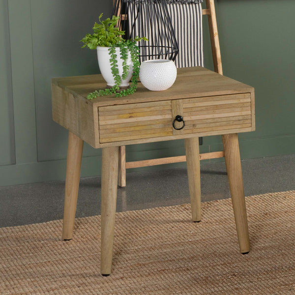 Zabel Square 1-drawer End Table Natural image