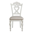 Cinderella Chair in Antique White with Grey Rub-Through 1386NW-11C