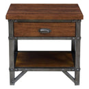 Holverson Nightstand in Rustic Brown & Gunmetal 1715-4