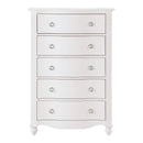 Meghan 5 Drawer Chest in White 2058WH-9