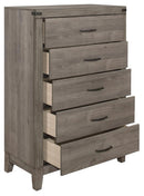 Woodrow 5 Drawer Chest in Gray 2042-9