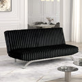 Villeneuve Futon Sofa Bed Black, Pink, & Grey