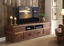 Aberdeen Retro Brown Top Grain Leather TV Stand - Winder Mattress & Furniture