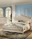 Acme Chantelle Queen Bed with Button Tufted Panels in Pearl White 23540Q - Winder Mattress & Furniture