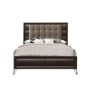 Acme Furniture Tablita Upholstered King Bed in Dark Merlot 27457EK - Winder Mattress & Furniture
