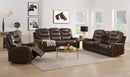 Braylon Brown PU Sofa+Loveseat (Motion) - Winder Mattress & Furniture
