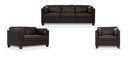 Matias Chocolate Leather Sofa - Winder Mattress & Furniture