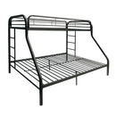 Tritan Black Bunk Bed (Twin/Full) - Winder Mattress & Furniture