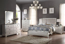 Voeville II Platinum PU & Platinum Queen Bed - Winder Mattress & Furniture