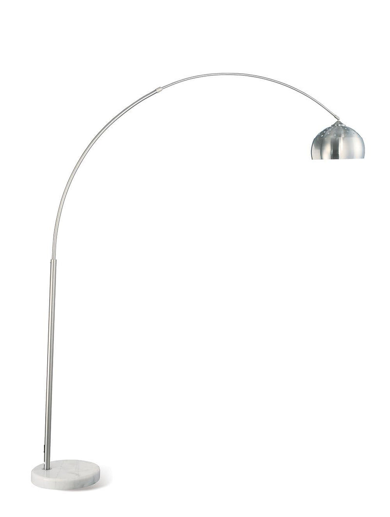 Krester Arched Floor Lamp Brushed Steel and Chrome