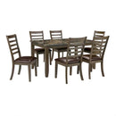 Adia 7 Pc Dinning Table Set Grey & Brown - Winder Mattress & Furniture