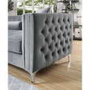 Amie Glam Gray & Black Sectional w/Storage - Winder Mattress & Furniture