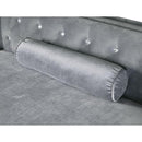 Amie Glam Gray & Black Sectional w/Storage - Winder Mattress & Furniture
