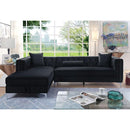 Amie Glam Gray & Black Sectional w/Storage - Winder Mattress & Furniture