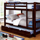 Cameron Dark Walnut, White & Gray Full/Full Bunk Bed - Winder Mattress & Furniture