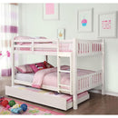 Cameron Dark Walnut, White & Gray Full/Full Bunk Bed - Winder Mattress & Furniture