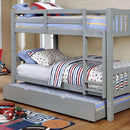 Cameron Dark Walnut, White & Gray Full/Full Bunk Bed - Winder Mattress & Furniture
